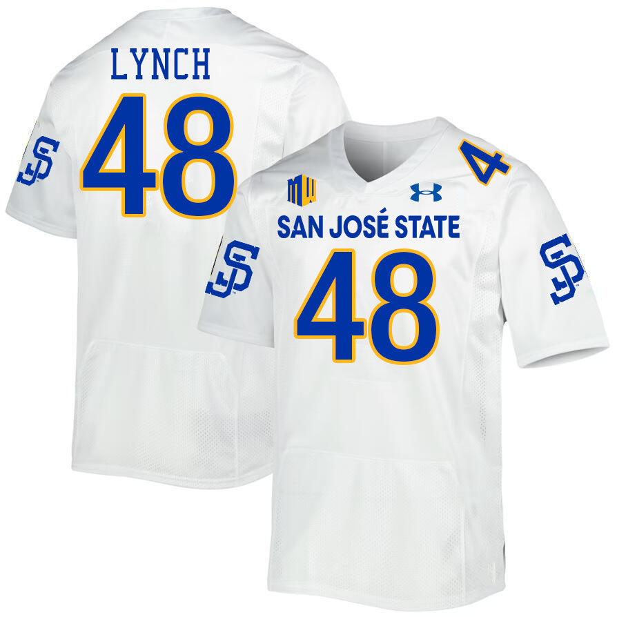 San Jose State Spartans #48 Denis Lynch College Football Jerseys,Uniforms-White